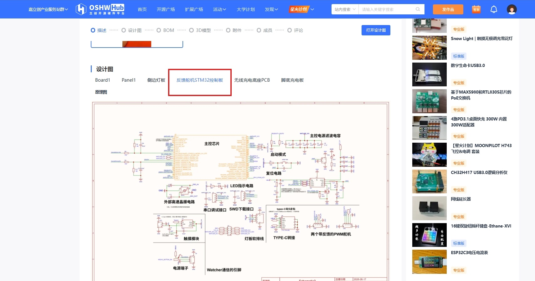 STM32 controller in the design list